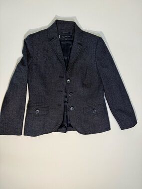 Anne Klein Dark Navy Textured Women's Blazer